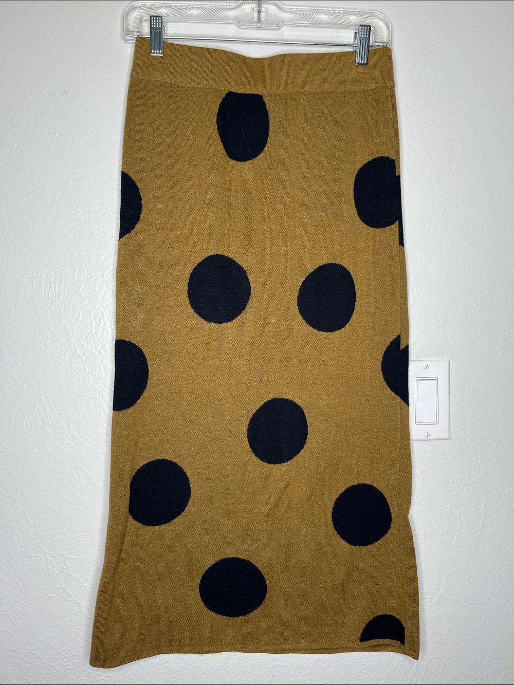 Knit Polka Dot Midi Skirt - Size XS Fall Winter Dopamine Chic Bold